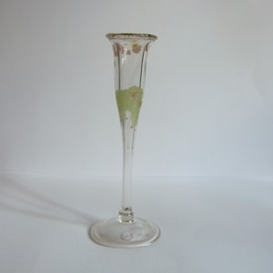 Elegant, Unique Glass Vase, Hand Made Vase by Designer Vera Walther, Art Nouveau Glass Vase, 83