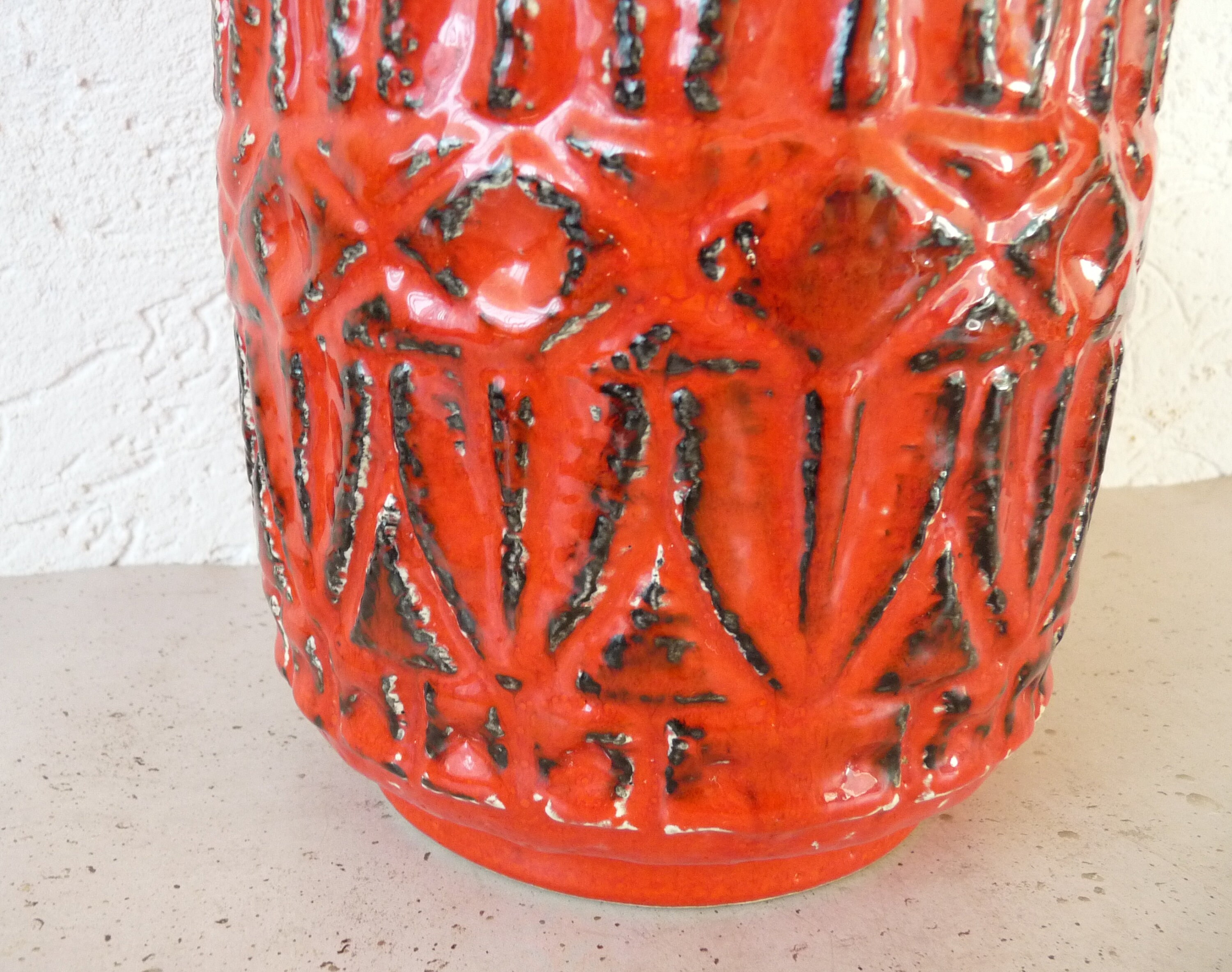 Vintage Unique Bay Ceramic Vase, West German Pottery 92-30, MCM 