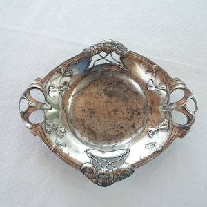 Art Nouveau Pewter Bowl or Dish with Handles, Germany