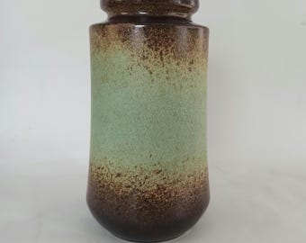 1968 Vintage Sage Green Studio Pottery Vase With Abstract Drip Glaze ...