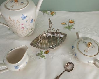 Vintage Silver Plated Toast Rack, England Sheffield, Cutlery, Tea Time