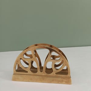 Porta servilletas GILDE vintage, latón macizo, acento de mesa, porta servilletas, porta cartas,