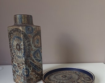 Vintage Royal Copenhagen Baca Fajance Sunflower Vase - Nils