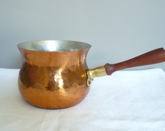 Copper Frying/ Sauce Pan, Eugen Zint, Copper Cookware, Professional Quality, Tin Lined, Copper Saucepan, Country Kitchen