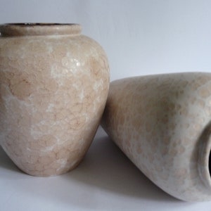 A Pair of Vintage West Germany  Bay Flower Vases, West German Pottery, Mid Century Modern Vases,  Ceramic Vases