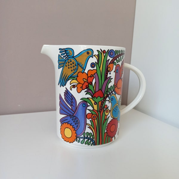 Cruche à lait/eau/jus Acapulco Villeroy et Boch, pichet à motif floral, milieu du siècle