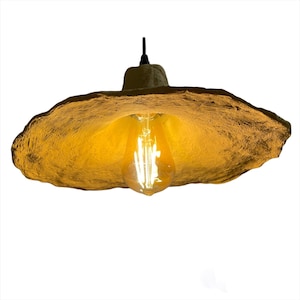 Unique paper mache pendant light farmhouse lighting for kitchen island