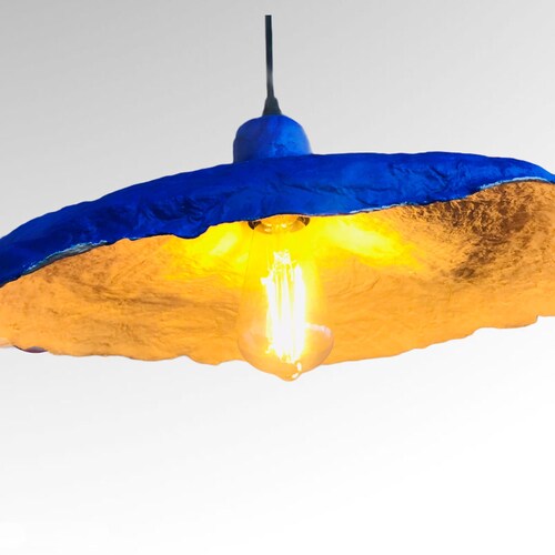 Unique Pendant Paper Mache Light for Kitchen Island Etsy