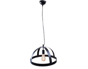 Iron pendant light, metal cage, hanging lamp, Light Fixture, dine room lighting