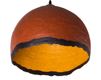 Paper mache ball pendant light, swedish design