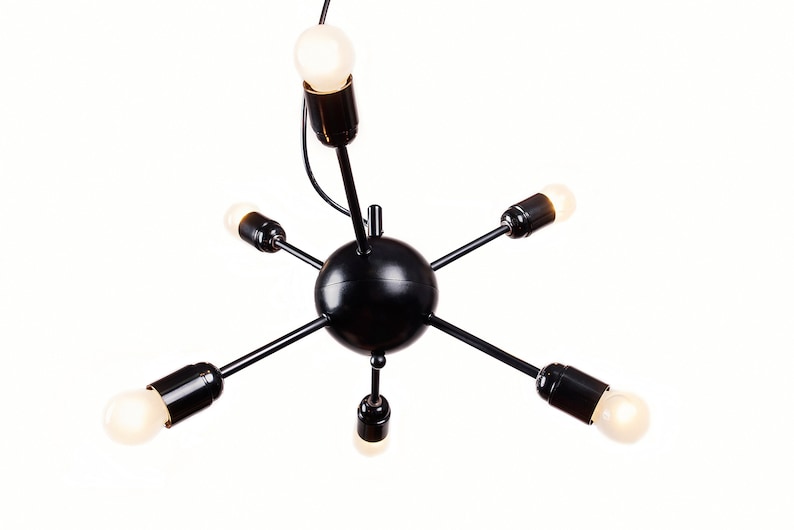 kitchen island Six lamps Light Fixture Metal pendant lamp loft light iron Chandelier