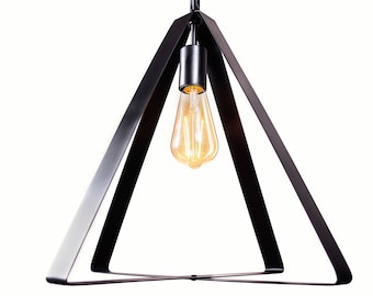 Metal pyramid pendant light, Indastrial light fixture