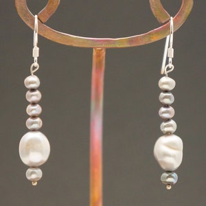 Pearl and Silver Earrings