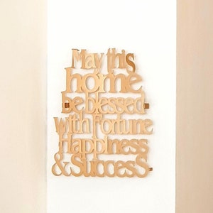Metal Home Blessing - Gold/Silver, Christmas Gift