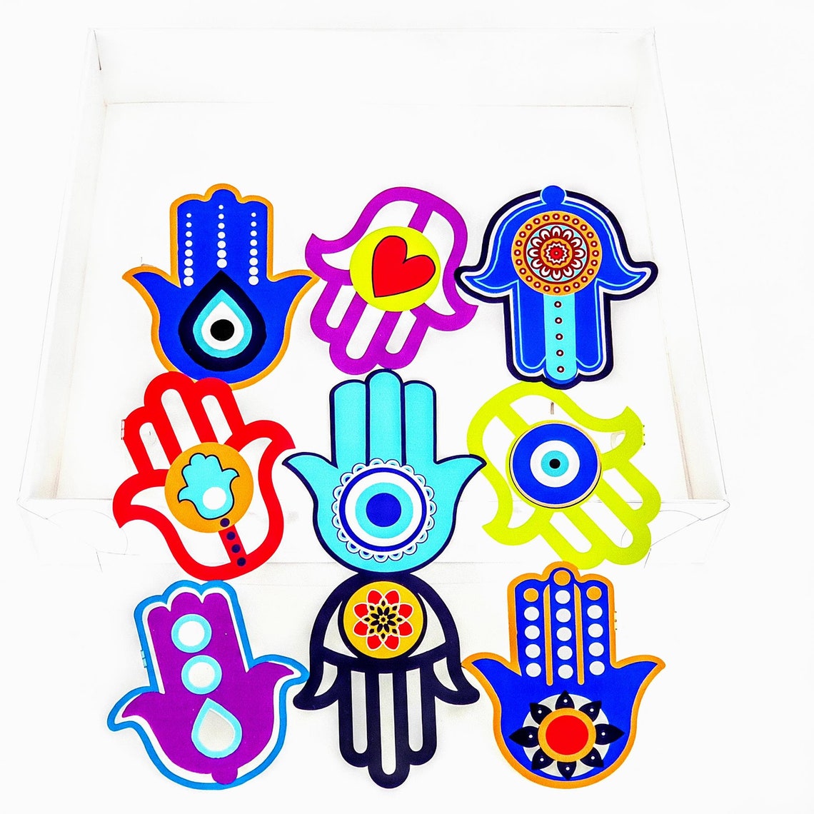 Colorful Hamsa Wall Decor Hamsa Wall Art Evil Eye Sign Etsy