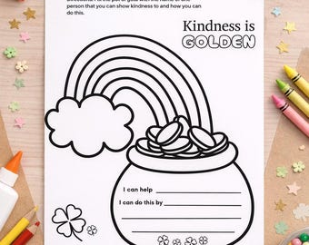 St Patrick's Day Kindness Worksheet | Digital Download | Printable