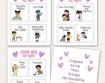 Mother’s Day Coupon Book | Printable | Kids Gift for Mom | Mother’s Day Activity