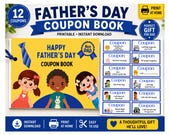 Father's Day Printable Coupon Book | Instant Download | Keepsake Father’s Day Gift