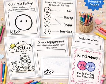 Kids Kindness Packet Bundle Morning Work | Early Finishers | Digital Download | Pre-School | Elementary School Classroom Activities