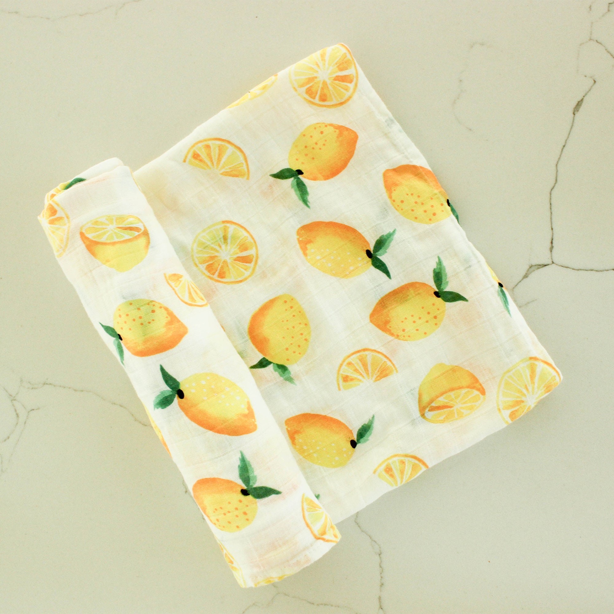 lemon swaddle blanket