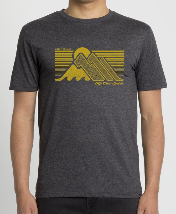 Retro Mountain T-Shirt Graphic Tee Beach Tee Camping Great | Etsy