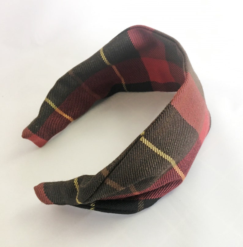 English Wool Plaid Headband Plaid Headbands Wool Headband Etsy UK