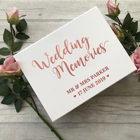 Personalised Wedding Memories Box Keepsake Wedding Gift Etsy