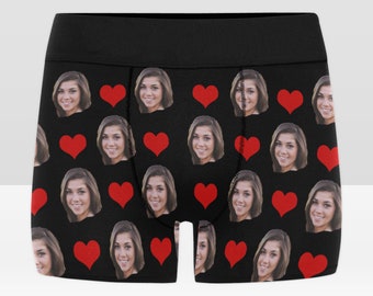 Personalized boxers briefs with picture, custom underwear, briefs with photo, gift for husband, boyfriend Wedding gift, Valentine's day gift