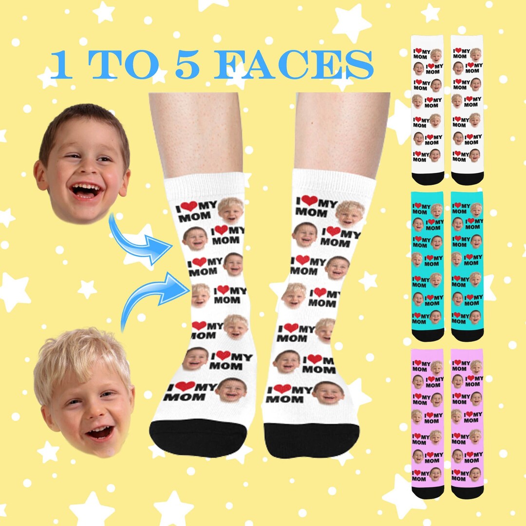 Mother's Day Gift Custom Face Socks Personalized Socks Personalized