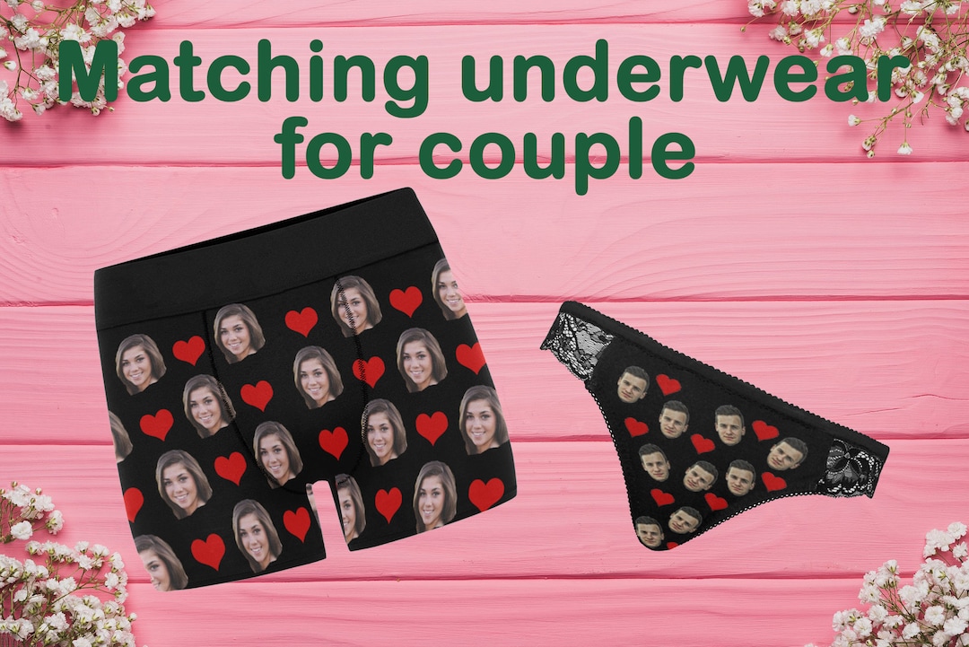 Personalized Underwear With Face Matching Underwear Couple Etsy