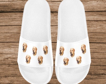 Personalized Slide Sandals, Custom Flip flops, Photo Slippers, Valentine's Day gift for her, Christmas gift