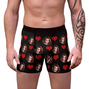 Personalized boxers briefs with picture, custom underwear, gift for him, gift for husband, boyfriend, Wedding gift, Valentine&#39;s day