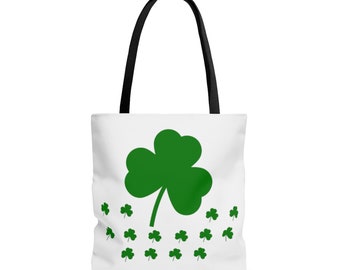 St Patrick's day tote bag, St Paddy's day bag, Shamrock tote bag