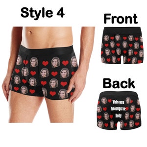 Boxer personnalisé, sous-vêtements personnalisés, sous-vêtements pour hommes, photo boxer, cadeau de Saint-Valentin pour lui/mari, cadeau de mariage, image 6