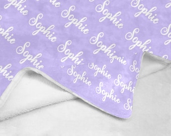 Spersonalizowany kocyk dla dziecka: pluszowy kocyk Minky z imieniem, prezent na baby shower