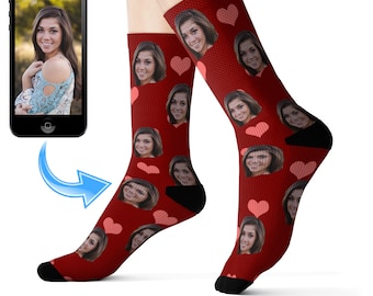 Custom face socks, Custom Photo socks, Personalized Mother's Day gift, Valentine's day gift for him, Christmas gift,