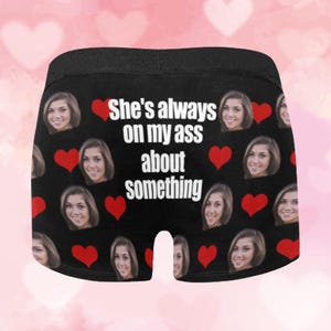 Personalized boxer briefs custom face underwear, Men&#39;s underwear Photo Boxer Briefs, Valentine&#39;s day gift for him/husband, Wedding gift,