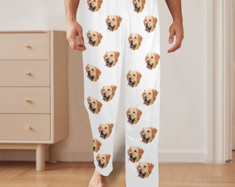 Pantalon pyjama personnalisé pour hommes, pyjamas photo personnalisés, pyjamas pour hommes avec photo, cadeau de la Saint-Valentin pour lui, cadeau de Noël, cadeau de petit ami