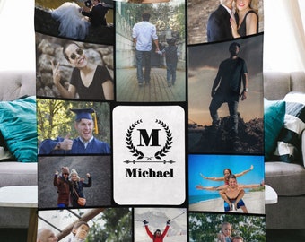 Photo Blanket 1st Fathers Day Gift, Personalized gift New Dad, Personalized Blanket Custom Photo Blanket Dad Gift From Daughter, Son