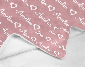 Gepersonaliseerde babydeken: aangepaste naam nertsdeken, douchecadeau