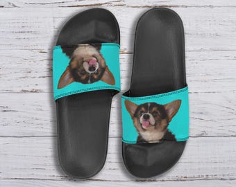 Sandalias con foto personalizada, chanclas con texto personalizado
