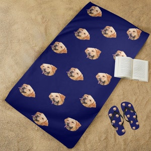 Custom Photo Beach Towel: Personalized Face Pool Towel