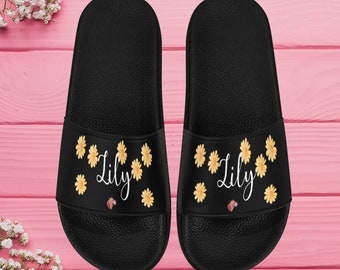 Sandalias personalizadas para novias, chanclas con texto personalizado, regalo de bodas para ella, despedida de soltera