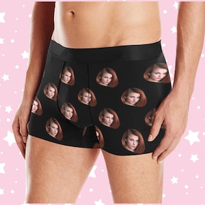 Personalized boxer briefs custom face underwear, Men&#39;s underwear Photo Boxer Briefs, Valentine&#39;s day gift for him/husband, Wedding gift,