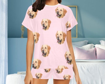 Custom Women's Short Pajama Set: Personalized Photo PJs