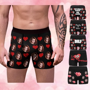 Cueca boxer personalizada com foto, roupa íntima personalizada, presente para ele, presente para marido, namorado, presente de casamento, dia dos namorados