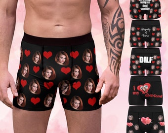 Boxershorts mit Bild, Personalisierte Unterwäsche mit Gesicht, Geschenk für Ihn, Geschenk für Mann, Hochzeitsgeschenk, Valentinstag