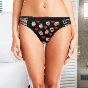 Photo Custom Personalized Thong Panties With Your Words Custom