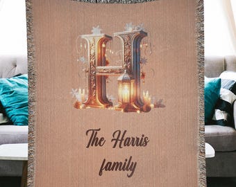 Custom Blanket, Personalized Name Throw