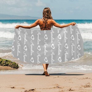 Personalisiertes Strandtuch mit Namen, Sommer Strandtuch, Mädchen Strandtuch, Jungen Strandtuch, Brautjungfer Geschenk, Spring Break